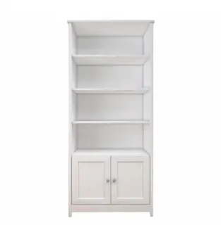 Estantería Librero Bertolini E 958 con 4 nichos 2 puertas color Blanco