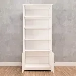 Estantería Librero Organizador Minimalista Bertolini E 958 Estante de Almacenamiento con 4 nichos color blanco