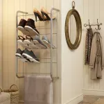 Zapatera Organizador para Zapatos Minimalista Bertolini 1277 Estante con 5 repisas Cromado