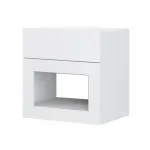 Buró Minimalista de Madera MDP Bertolini 567 con 1 Cajón y 1 nicho Blanco