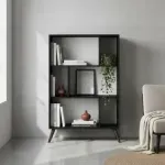 Estante librero Moderno Bertolini RT 3015 con 6 entrepaños color Negro