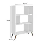 Medidas de Estante librero Moderno Bertolini RT 3015 Organizador de Libros Multiusos con 6 entrepaños color Blanco