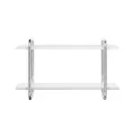 Repisa Flotante Bertolini 1275 Mueble Flotante con 2 Estantes color Blanco Cromado