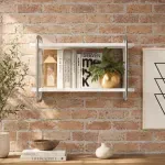 Repisa Estante Bertolini 1275 Mueble Flotante color Blanco Cromado