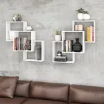 Repisa Flotantes Bertolini AM 3080 con 3 Estantes Unificadas color Blanco