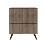 Cómoda cajonera Bertolini RT 3018 color rústico 3 cajones para recámara