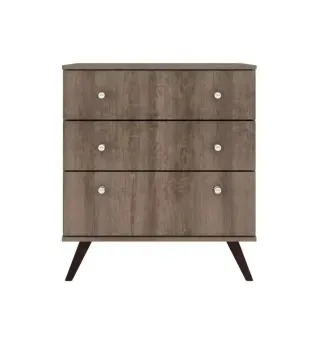 BERTOLINI Cómoda Cajonera RT 3018 Chifonier con 3 Cajones para Recámara color Rústico