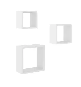 Juego de 3 Repisas Flotantes Bertolini AM 3078 color Blanco