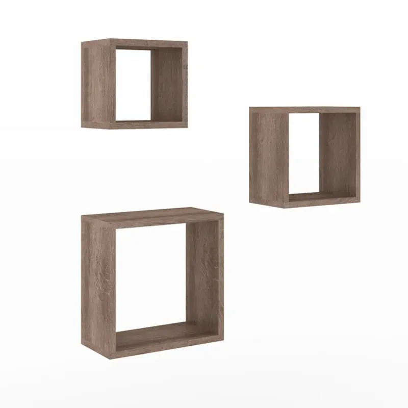 Juego de 3 Repisas Flotantes Bertolini AM 3078 color Blanco