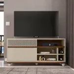 Mueble para TV Bertolini Slide hasta 50 Pulgadas color Off White Havana