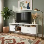 Mesa para TV Bertolini Oregón hasta 65 Pulgadas Blanco