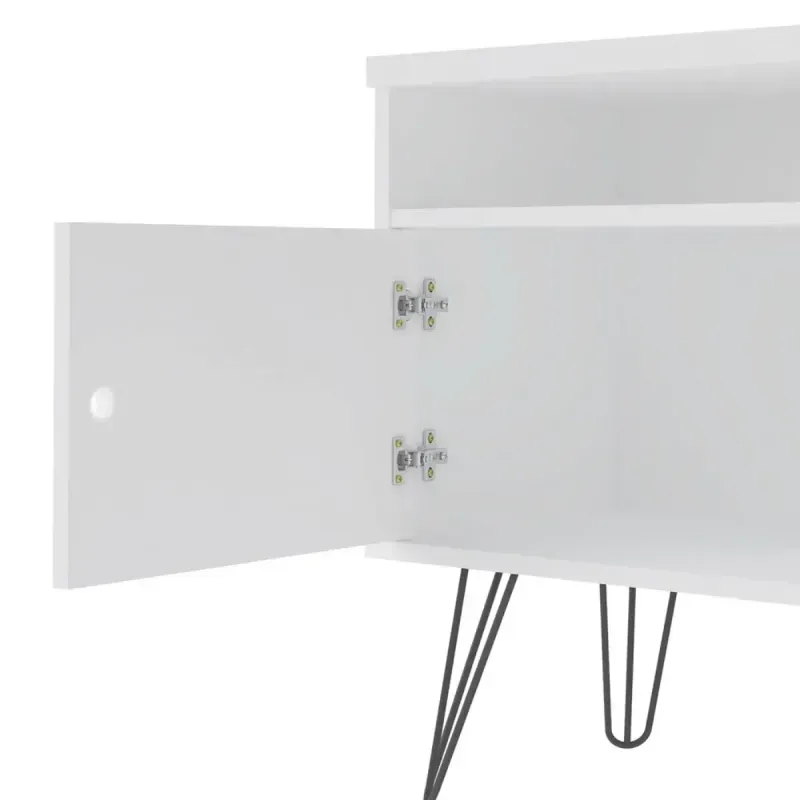 Mueble Mesa para TV Bertolini Oregón hasta 65 Pulgadas 4 Puertas Blanco