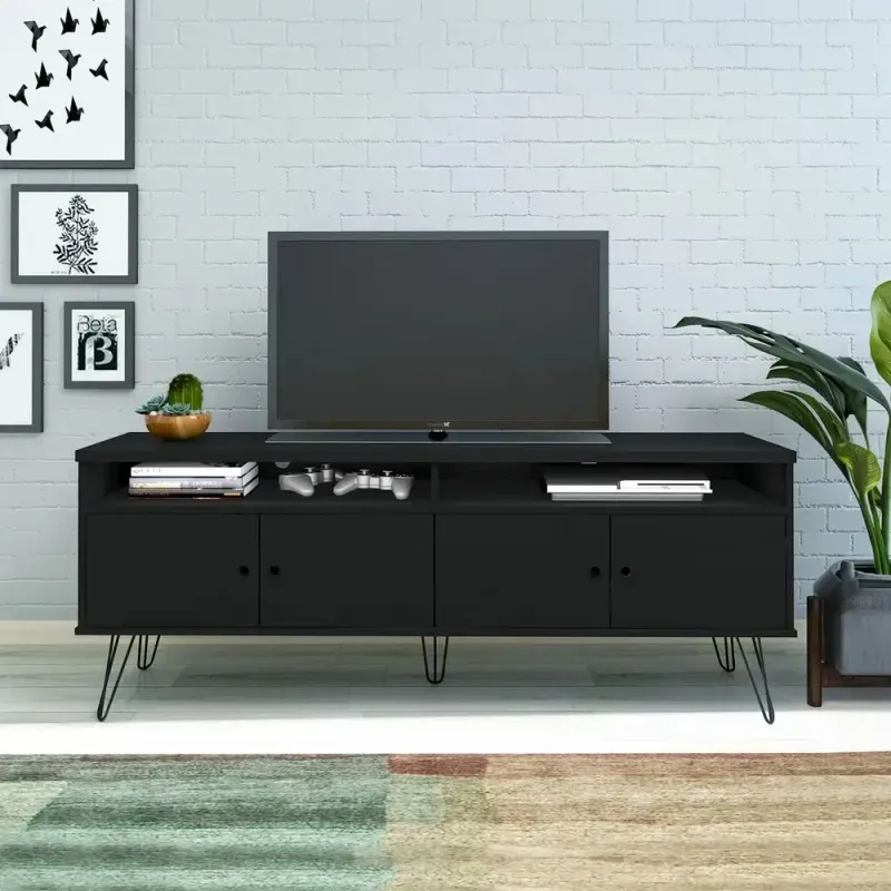 Mesa para TV Bertolini Oregón hasta 65 Pulgadas Negro