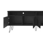 Mueble Mesa para TV Bertolini Oregón hasta 65 Pulgadas 4 Puertas Negro