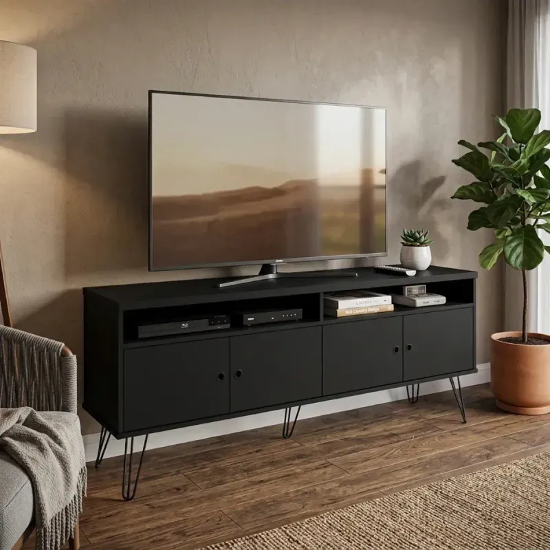 Mueble para TV Bertolini Oregón hasta 65 Pulgadas Negro