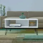 Mesa de Centro Moderna Bertolini Oregón de Sala 2 Nichos color Blanco