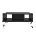 Mesa de Centro Moderna Bertolini Oregón Mesa Auxiliar Para Sala 2 Nichos color Negro