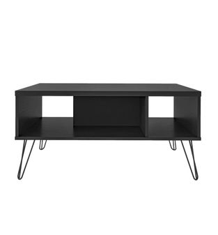 Mesa de Centro Moderna Bertolini Oregon Para Sala 2 Nichos color Negro