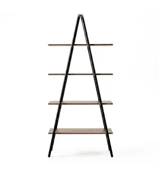Estantería Bertolini 1283 con 4 Nichos color Legno Negro