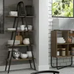 Librero Bertolini 1283 con 4 Estantes Legno Negro