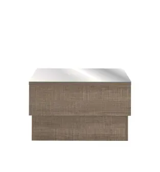 Mesa de Centro Moderna Bertolini Parati Mesa Auxiliar para Sala color Canela