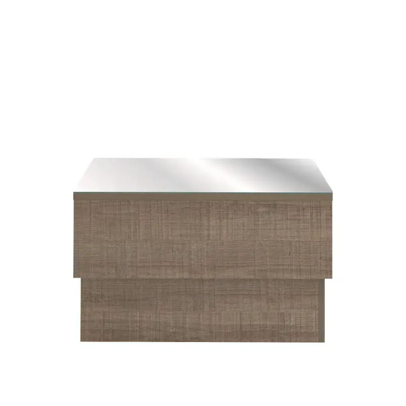Mesa de Centro Moderna Bertolini Parati Mesa Auxiliar para Sala color Canela
