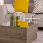 Mesa de Centro Moderna Bertolini Parati para Sala color Canela