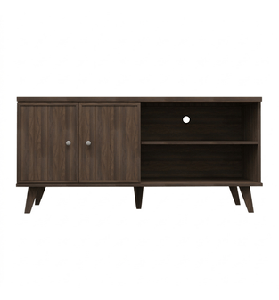 Mesa para TV Bertolini R 631 Hasta 50" con 2 puertas 2 nichos color Imbuia