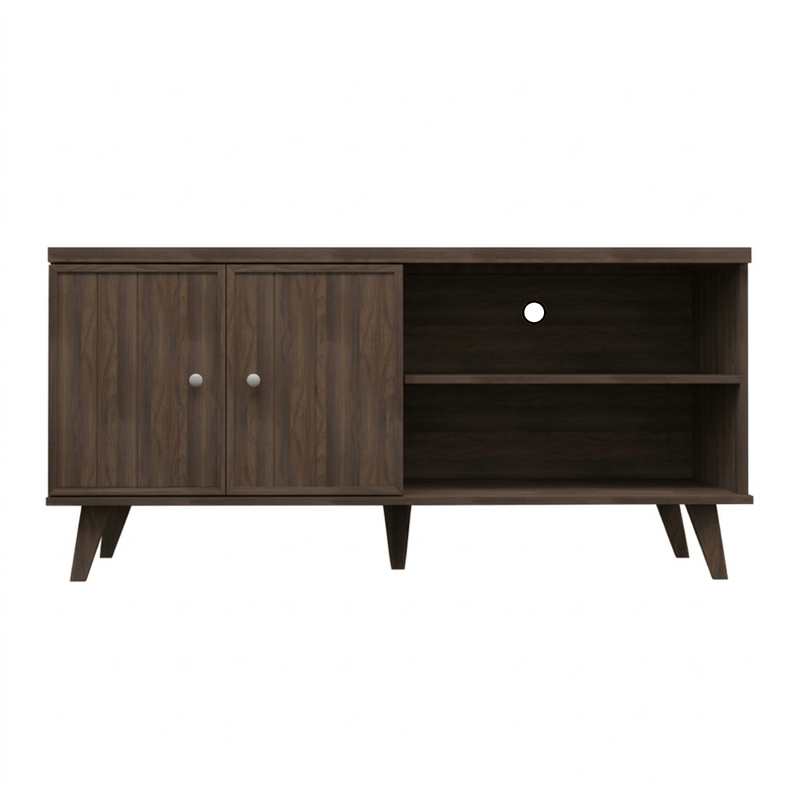 Mueble Mesa para TV Bertolini R 631 Hasta 50 Pulgadas con 2 puertas 2 nichos color Imbuia