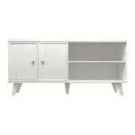 Mueble Mesa para TV Bertolini R 631 Hasta 50 Pulgadas con 2 puertas 2 nichos color Imbuia
