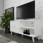 Mesa para TV Bertolini R 631 Hasta 50 Pulgadas con 2 puertas 2 nichos color Imbuia