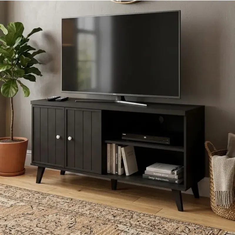 Mesa para TV Bertolini R 631 Hasta 50 Pulgadas con 2 puertas 2 nichos color Imbuia
