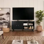 Mueble para TV Bertolini R 631 Hasta 50 Pulgadas con 2 puertas 2 nichos color Imbuia