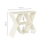 Medidas de un Aparador Buffetera Bertolini Estrella Credenza Moderna con 3 estantes Off White