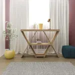 Buffetera Bertolini Estrella Credenza Moderna con 3 estantes Roble