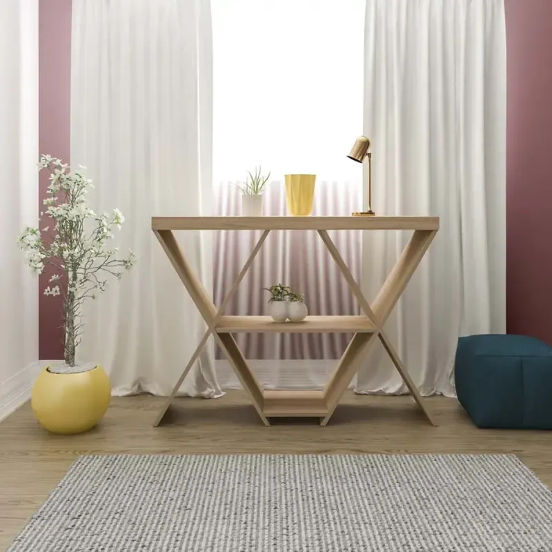 Buffetera Bertolini Estrella Credenza Moderna con 3 estantes Roble