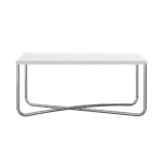 Mesa de Centro Moderna Bertolini 1271 Mesa Auxiliar para Sala color Blanco Cromado