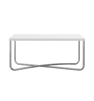 Mesa de Centro Moderna Bertolini 1271 color Blanco Cromado