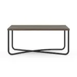 Mesa de Centro Moderna Bertolini 1271 Mesa Auxiliar para Sala color Legno Negro