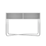 Aparador Credenza Bertolini 1273 Buffetera con 2 Nichos color Blanco Cromado