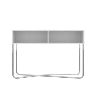 Aparador Credenza Bertolini 1273 con 2 Nichos color Blanco Cromado