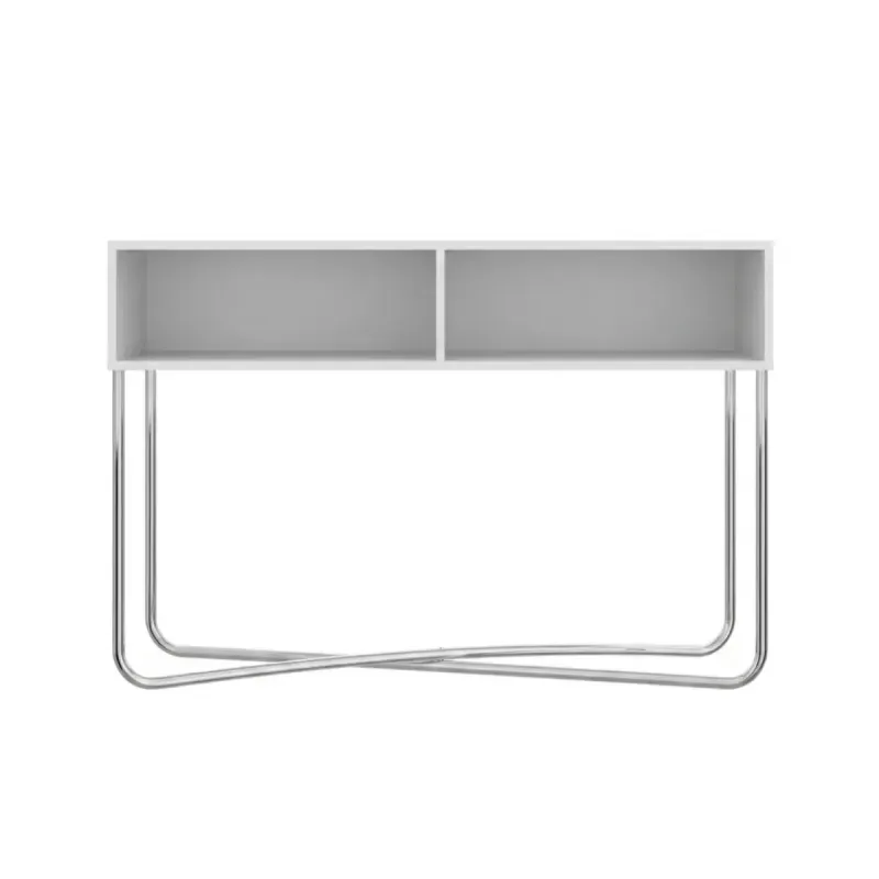 Aparador Credenza Bertolini 1273 Buffetera con 2 Nichos color Blanco Cromado