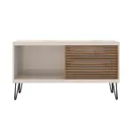 Mueble Mesa de TV de hasta 32 Pulgadas Bertolini FRIZZ FILET color Blanco con Buriti