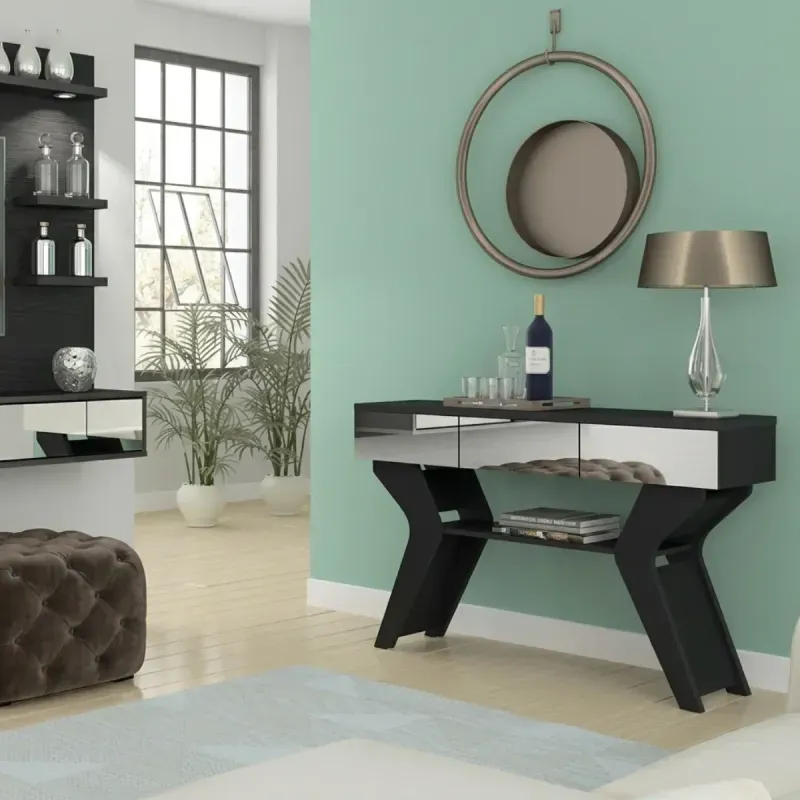 Aparador Bertolini Houston Buffetera para Comedor O Sala color Negro