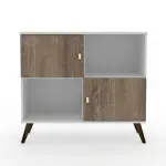 Aparador Credenza Bertolini RT 3011 Bufetera con 2 Cajones 2 Nichos color Blanco Rústico
