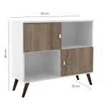 Medidas del Aparador Credenza Bertolini RT 3011 Bufetera con 2 Cajones 2 Nichos color Blanco Rústico
