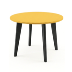 Mesa de Centro Moderna Bertolini RT 3082 Mesa Auxiliar Para Sala color Amarillo
