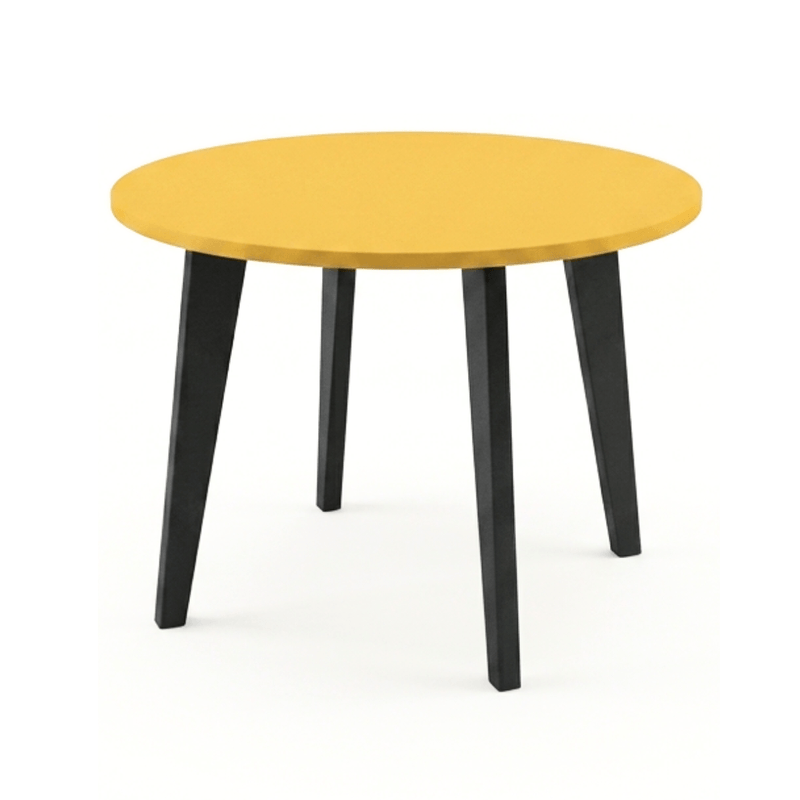 Mesa de Centro Moderna Bertolini RT 3082 Mesa Auxiliar Para Sala color Amarillo