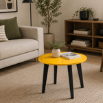 Mesa de Centro Moderna Bertolini RT 3082 Para Sala color Amarillo