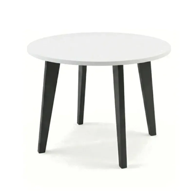 Mesa de Centro Moderna Bertolini RT 3082 Mesa Auxiliar Para Sala color Blanco